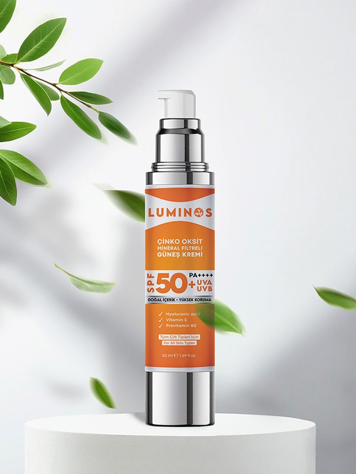 Luminos Çinko Oksit Mineral Filtreli SPF 50+ Doğal Güneş Kremi-50ml